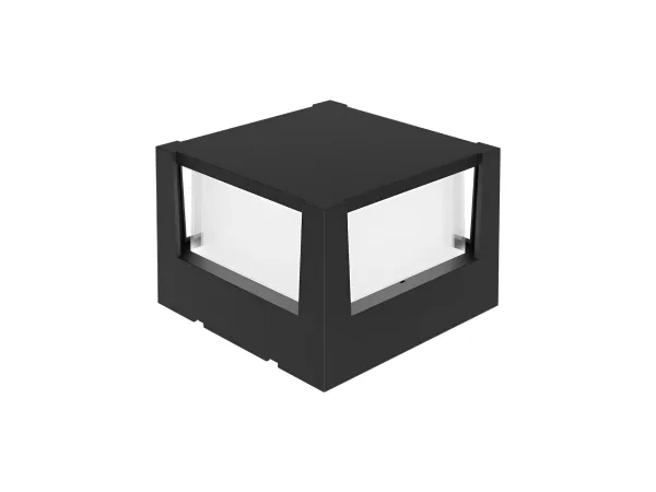 Zunanja stenska svetilka WALLS G1 15W nastavljiva svetloba CCT okrogla črna višina 11,1 cm