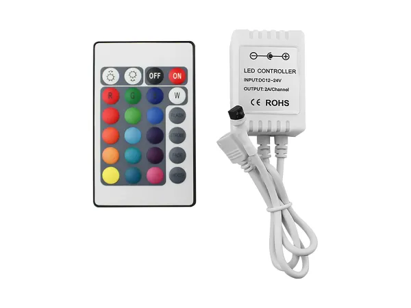 LED kontroler RGB z daljincem 72W 3A 12/24V DC