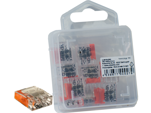 Mini hitra sponka VC 3P 0,5-2,5mm² za trdo žico 10kom